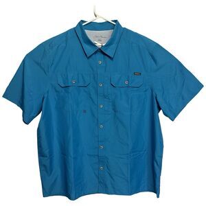 Eddie Bauer Men’s XXL Shirt‎ Blue Vented Fishing Hiking Outdoors New